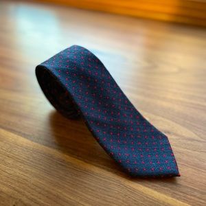 Express Black and Red Dot Silk Tie